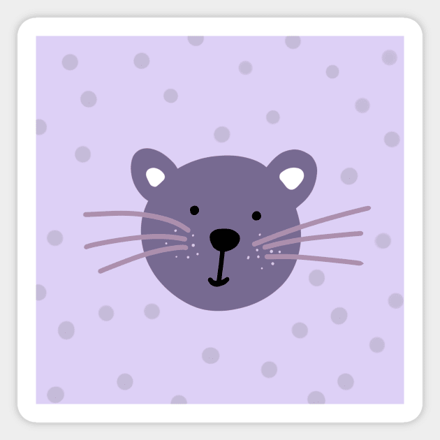 Mouse in purple color Sticker by bigmoments